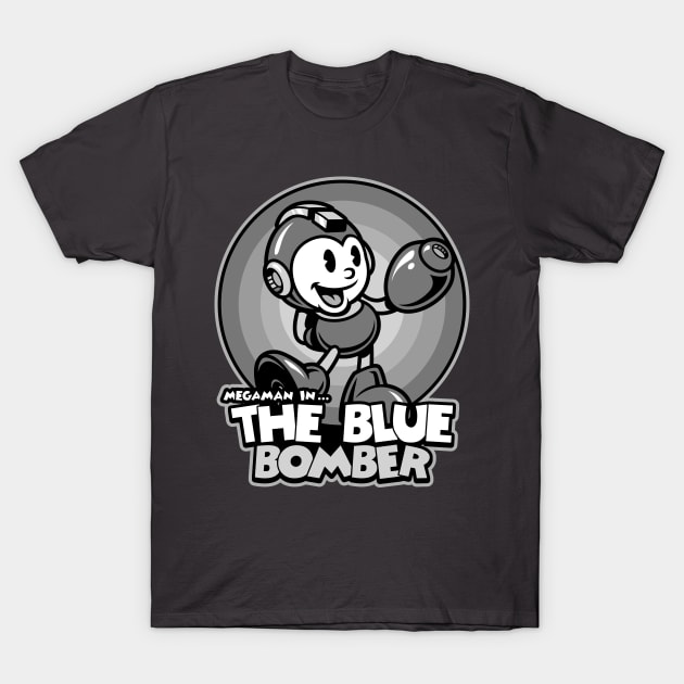 The Blue Bomber T-Shirt by harebrained